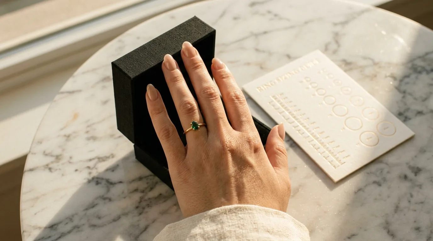 Real human hand wear and ring sizing trust signals